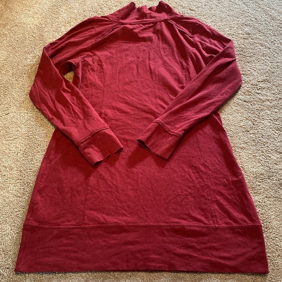Toad&Co Organic Cotton Cowl Neck Tunic L/S Red Size LARGE - Picture 10 of 10